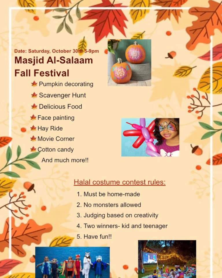 Fall festival Saturday, October 30th!